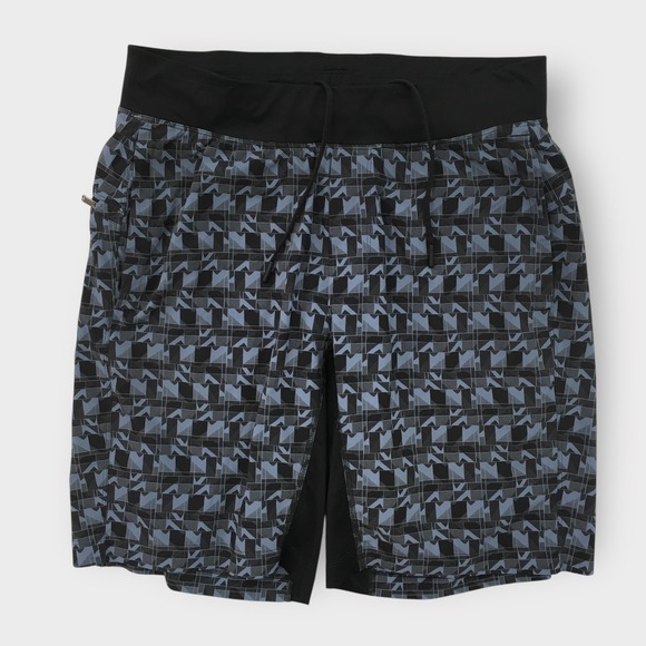 Lululemon Running Shorts Athletic Gym Workout Geometric‎ Print Medium - Picture 1 of 5